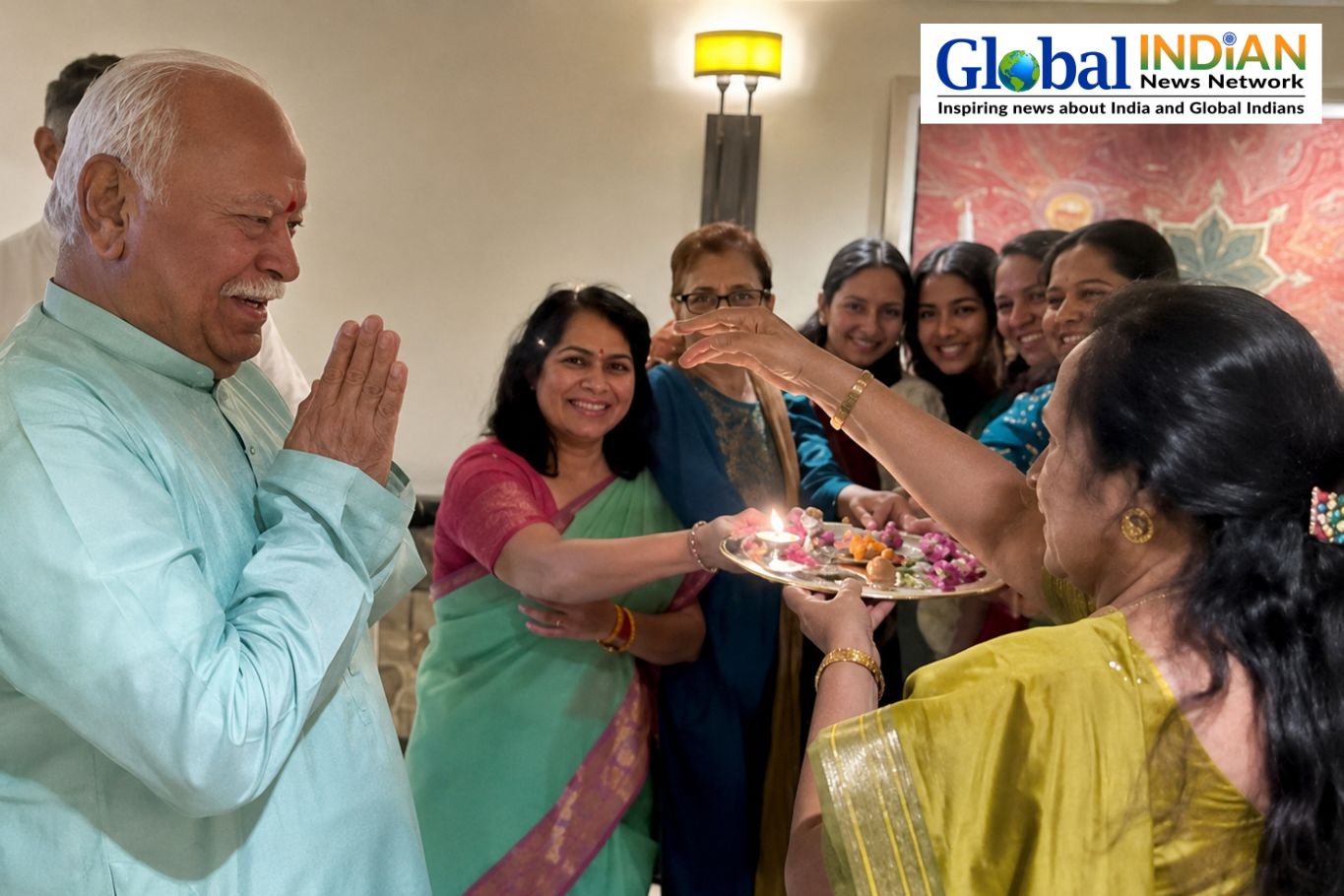 Mohan Bhagwat Arrives in New York for Outreach Tour