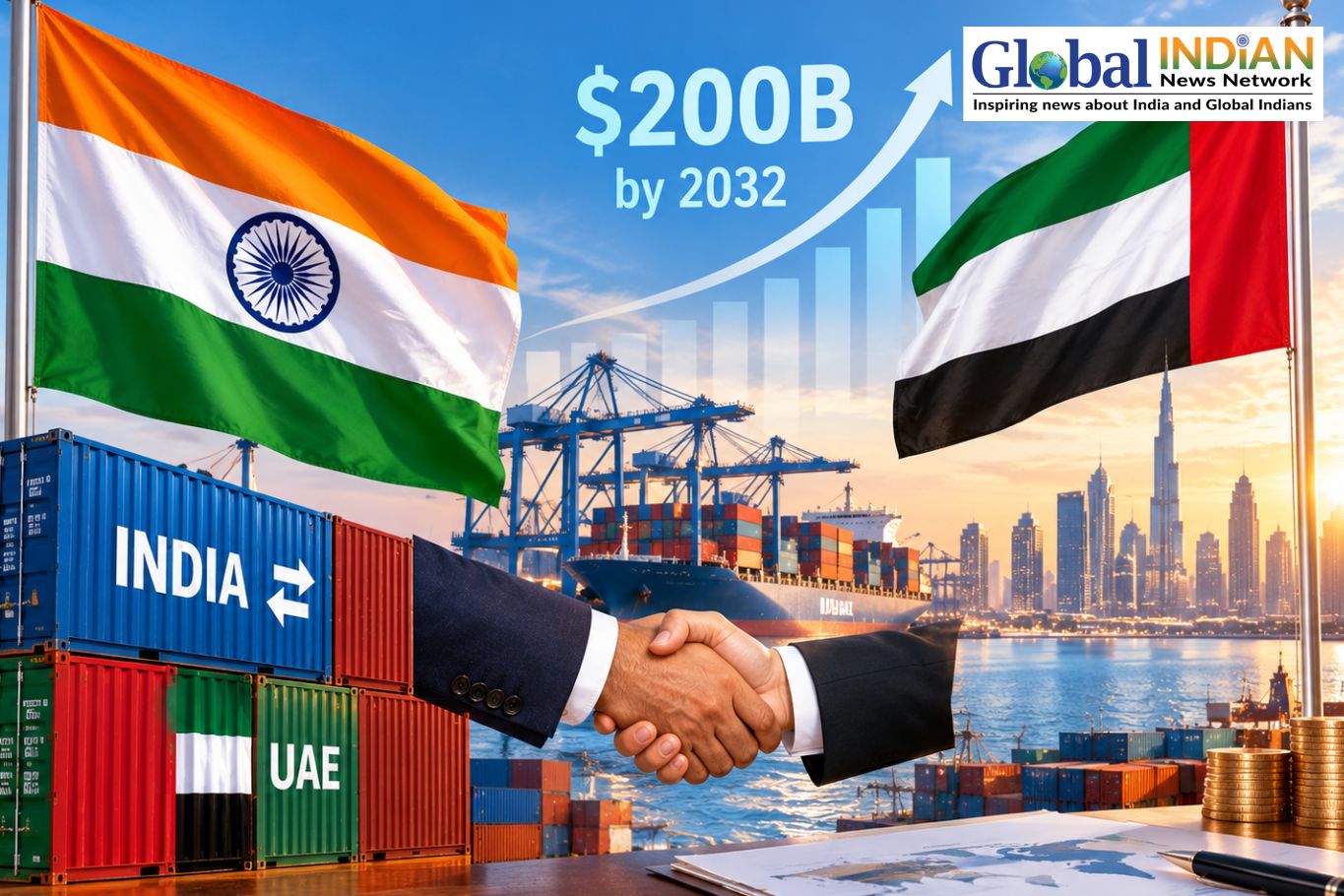 India-UAE Trade Eyes $200 Billion by 2032