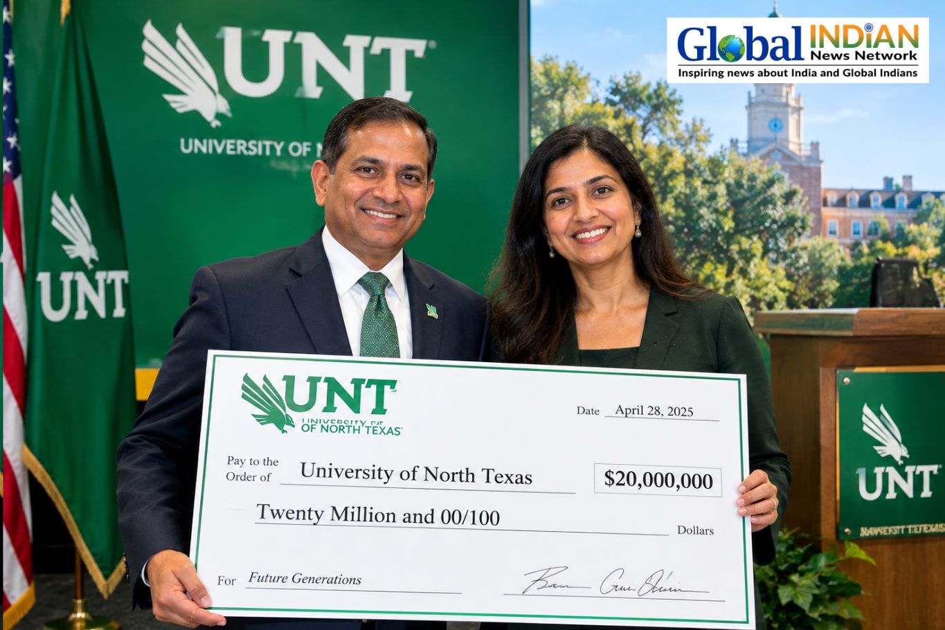 Indian-Origin Couple Gives $20 Million to UNT Indian-Origin Couple Gives $20 Million to UNT