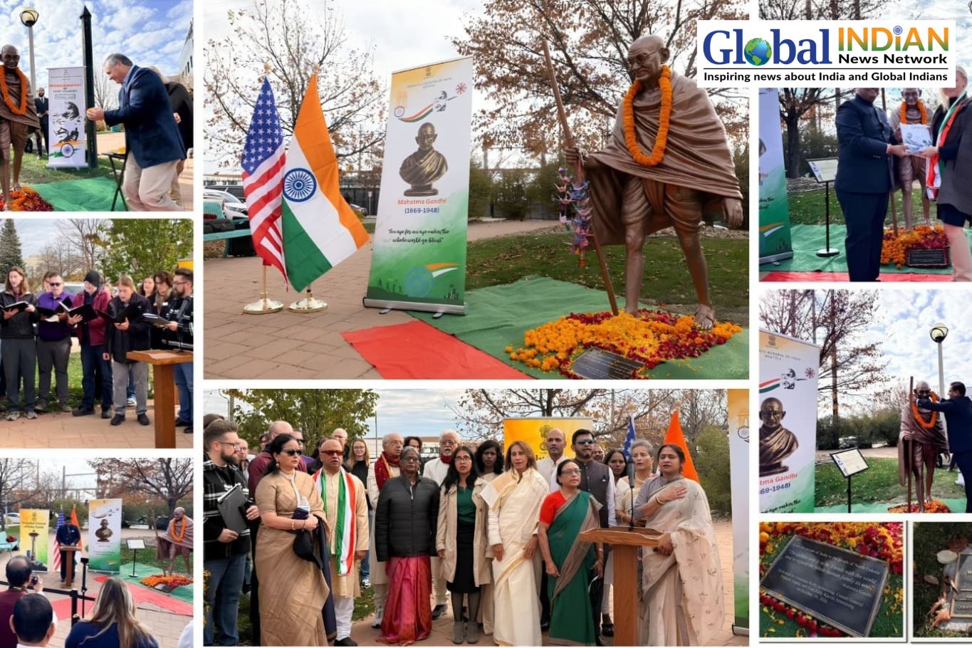Gandhi Statue Unveiled in North Dakota’s Peace Park
