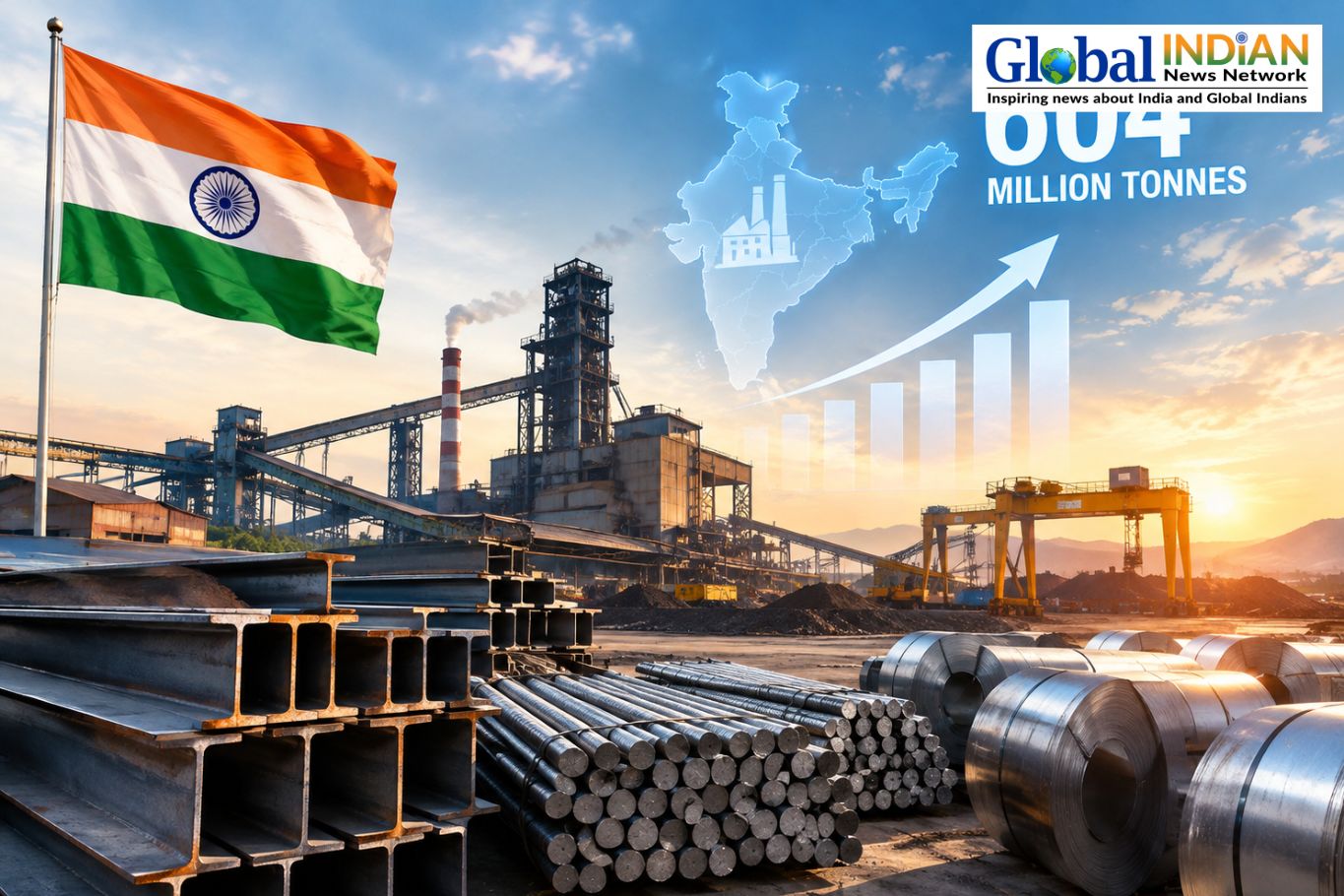 India Drafts Steel Policy Targeting 604 Million Tonnes