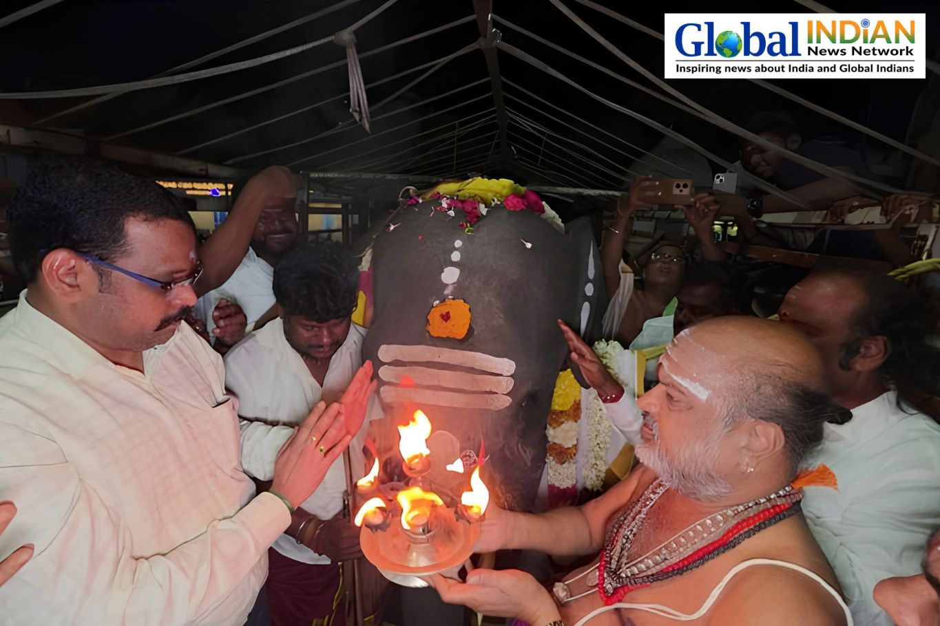Tamil Nadu Temple Welcomes Eight-Year-Old Elephant Hiralal Tamil Nadu Temple Welcomes Eight-Year-Old Elephant Hiralal