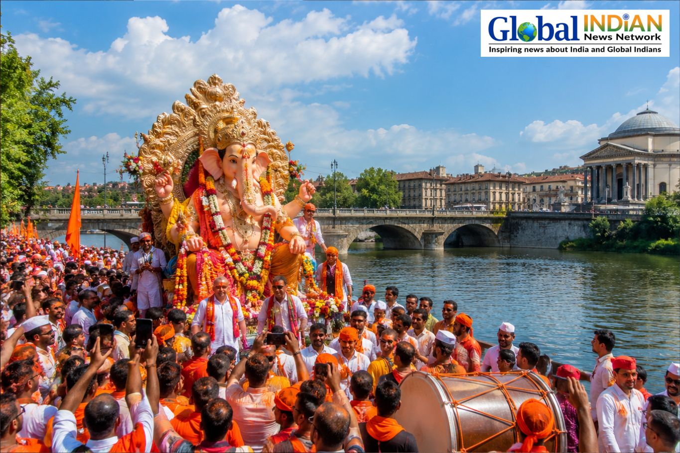 Turin Hindus Celebrate Ganesha Chaturthi Along the Po River Turin Hindus Celebrate Ganesha Chaturthi Along the Po River