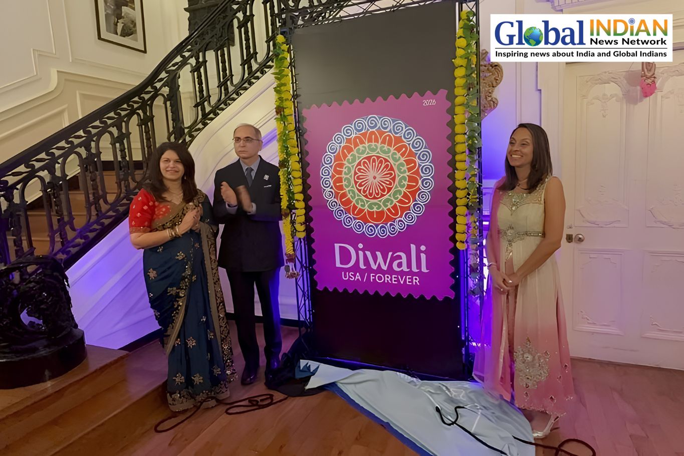 USPS Unveils New Diwali Stamp Featuring Rangoli Art USPS Unveils New Diwali Stamp Featuring Rangoli Art